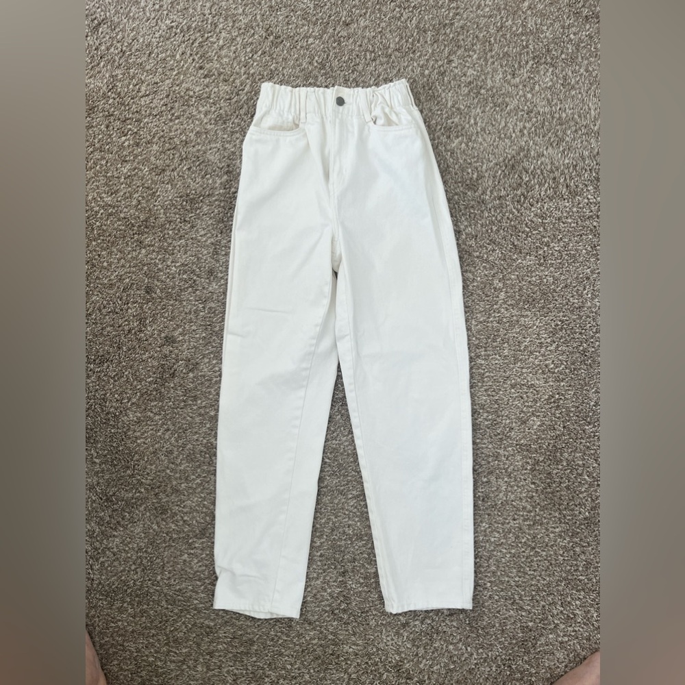 High rise stretch waist jeans